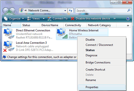 Configuring Your Wireless Connection Using Windows Vista Wireless Zero Configuration Or Wlan Autoconfig Utility | Answer | Netgear Support