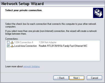 Network Setup Wizard Network Setup Wizard