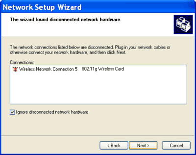 Network Setup Wizard