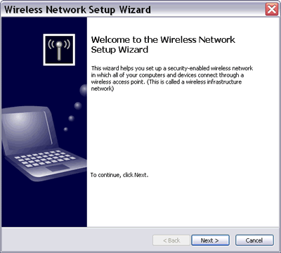 Frail money transfer shorthand Windows XP Networking Guide : Wireless Network Setup Wizard - page 1